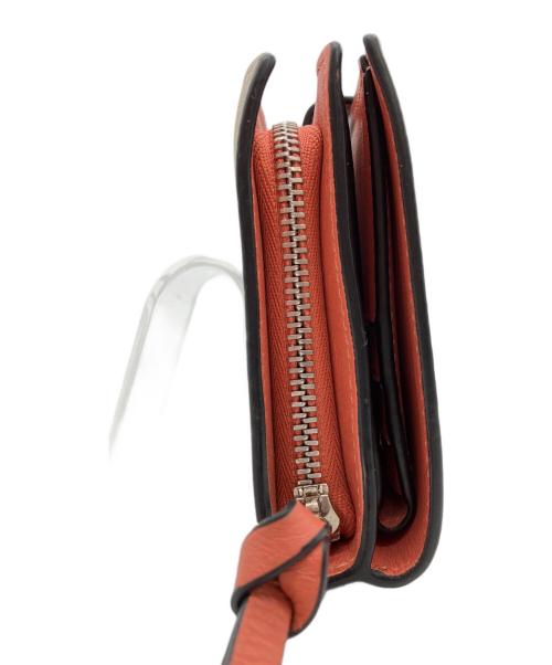 LOEWE（ロエベ）LOEWE (ロエベ) コンパクトジップウォレット ベージュ×ブラウンの古着・服飾アイテム