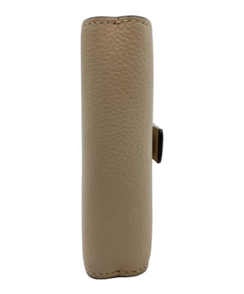 LOEWE（ロエベ）LOEWE (ロエベ) コンパクトジップウォレット ベージュ×ブラウンの古着・服飾アイテム