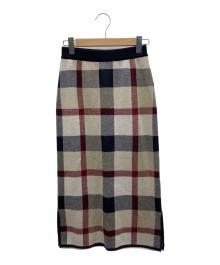 BLUE LABEL CRESTBRIDGE（ブルーレーベルクレストブリッジ）の古着「ニットスカート」｜ネイビー