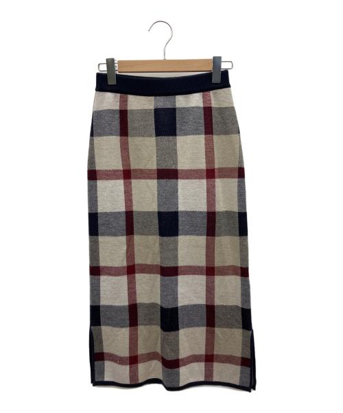 BLUE LABEL CRESTBRIDGE（ブルーレーベルクレストブリッジ）BLUE LABEL CRESTBRIDGE (ブルーレーベルクレストブリッジ) ニットスカート ネイビー サイズ:SIZE 38の古着・服飾アイテム