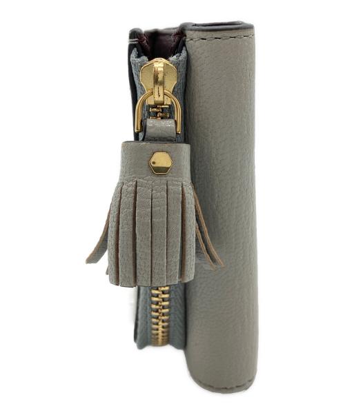 ANYA HINDMARCH（アニヤ・ハインドマーチ）ANYA HINDMARCH (アニヤ・ハインドマーチ) UNITED ARROWS (ユナイテッドアローズ) コンパクトウォレット グレーの古着・服飾アイテム