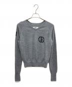 MM6 Maison Margielaエムエムシックスメゾンマルジェラ）の古着「薄手ニット」｜グレー