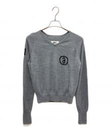 MM6 Maison Margiela（エムエムシックスメゾンマルジェラ）の古着「薄手ニット」｜グレー