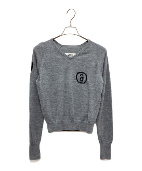 MM6 Maison Margiela（エムエムシックスメゾンマルジェラ）MM6 Maison Margiela (エムエムシックスメゾンマルジェラ) 薄手ニット グレー サイズ:SIZE Sの古着・服飾アイテム