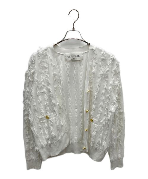 Rie miller（リエ ミラー）Rie miller (リエ ミラー) 薄手カーディガン ホワイト サイズ:38の古着・服飾アイテム