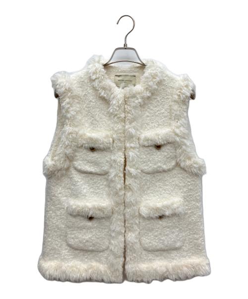 UNITED ARROWS（ユナイテッドアローズ）UNITED ARROWS (ユナイテッドアローズ) シャギーツイードベスト ホワイト サイズ:SIZE 36の古着・服飾アイテム