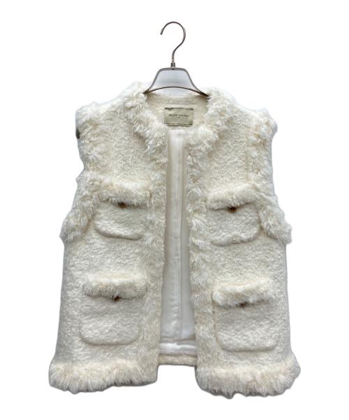 UNITED ARROWS（ユナイテッドアローズ）UNITED ARROWS (ユナイテッドアローズ) シャギーツイードベスト ホワイト サイズ:SIZE 36の古着・服飾アイテム