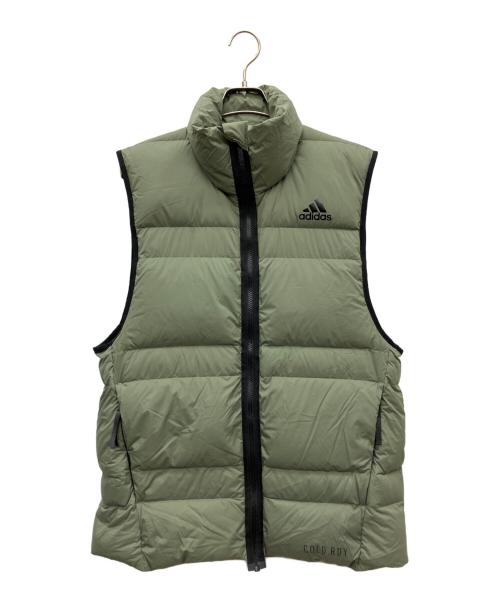 adidas（アディダス）adidas (アディダス) ダウンベスト オリーブ サイズ:SIZE Oの古着・服飾アイテム