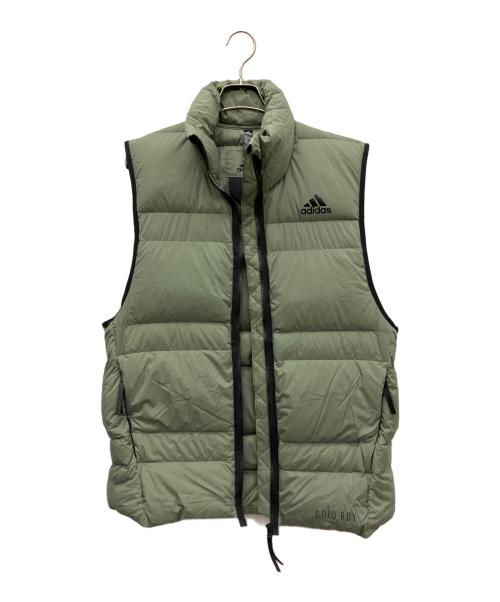 adidas（アディダス）adidas (アディダス) ダウンベスト オリーブ サイズ:SIZE Oの古着・服飾アイテム