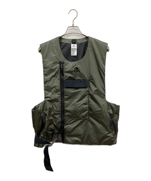 adidas（アディダス）adidas (アディダス) ダウンベスト オリーブ サイズ:SIZE Oの古着・服飾アイテム