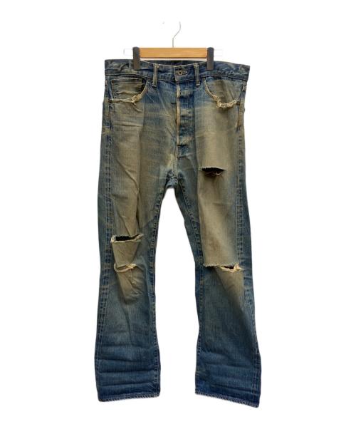 TENDERLOIN（テンダーロイン）TENDERLOIN (テンダーロイン) ダメージデニムパンツ インディゴ サイズ:W34の古着・服飾アイテム