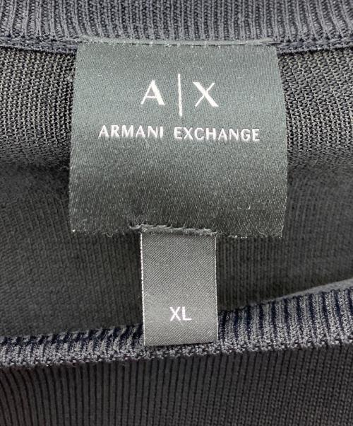 ARMANI EXCHANGE（アルマーニ エクスチェンジ）ARMANI EXCHANGE (アルマーニ エクスチェンジ) 薄手ニット ブラック サイズ:XLの古着・服飾アイテム