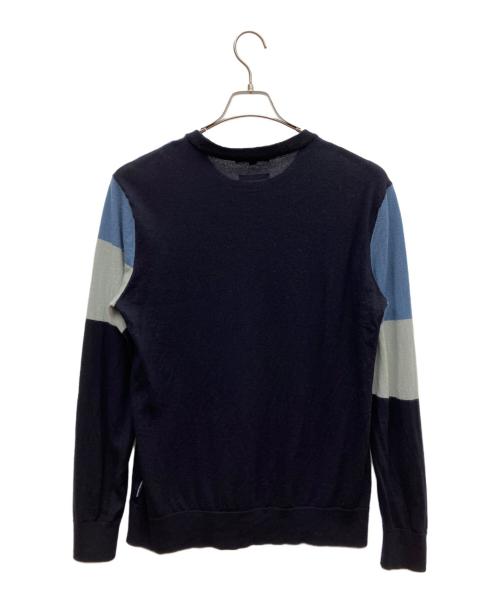 ARMANI EXCHANGE（アルマーニ エクスチェンジ）ARMANI EXCHANGE (アルマーニ エクスチェンジ) 薄手ニット ネイビー サイズ:XLの古着・服飾アイテム
