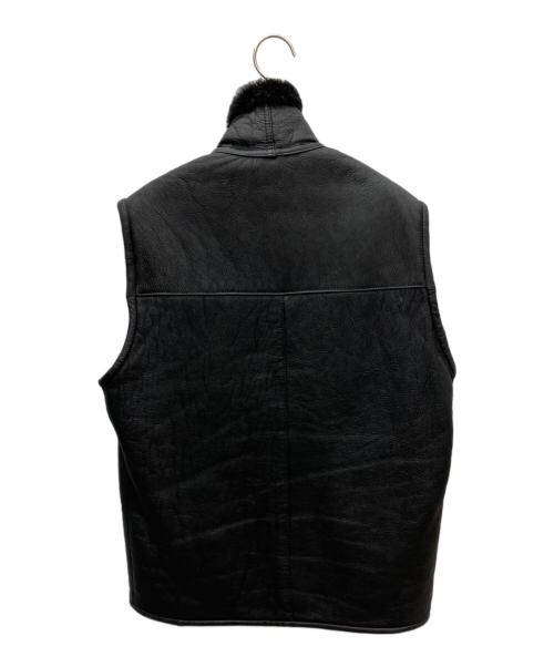 ノーブランド（ノーブランド）ノーブランド (ノーブランド) ムートンベスト ブラック サイズ:Mの古着・服飾アイテム