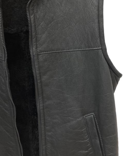 ノーブランド（ノーブランド）ノーブランド (ノーブランド) ムートンベスト ブラック サイズ:Mの古着・服飾アイテム