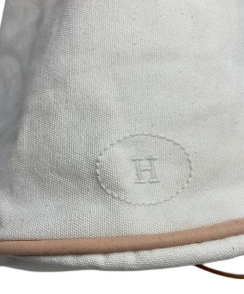 HERMES（エルメス）HERMES (エルメス) ポロションミミルGM アイボリー×ブラウンの古着・服飾アイテム