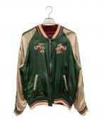 HOUSTON OUTHENTICヒューストン・オーセンティック）の古着「スカジャン」｜グリーン×ボルドー