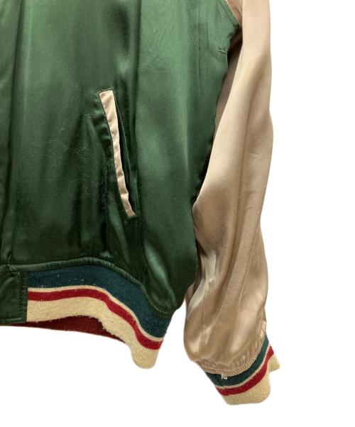 HOUSTON OUTHENTIC（ヒューストン・オーセンティック）HOUSTON OUTHENTIC (ヒューストン・オーセンティック) スカジャン グリーン×ボルドー サイズ:SIZE XLの古着・服飾アイテム