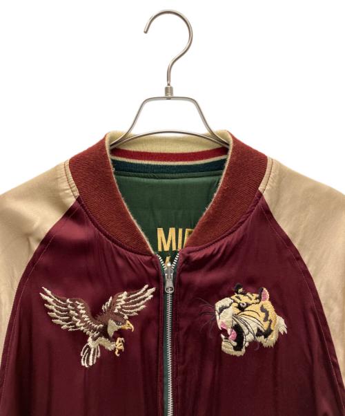 HOUSTON OUTHENTIC（ヒューストン・オーセンティック）HOUSTON OUTHENTIC (ヒューストン・オーセンティック) スカジャン グリーン×ボルドー サイズ:SIZE XLの古着・服飾アイテム