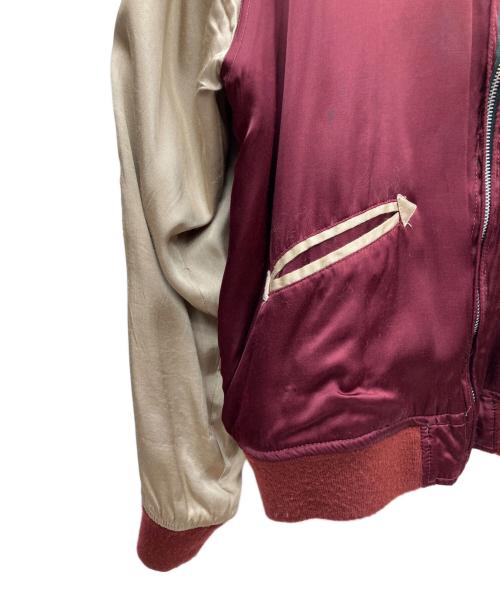 HOUSTON OUTHENTIC（ヒューストン・オーセンティック）HOUSTON OUTHENTIC (ヒューストン・オーセンティック) スカジャン グリーン×ボルドー サイズ:SIZE XLの古着・服飾アイテム