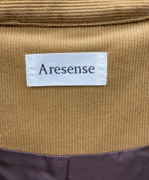 Aresense（アーセンス）Aresense (アーセンス) ベルト付チェスターコート ブラウン サイズ:36の古着・服飾アイテム