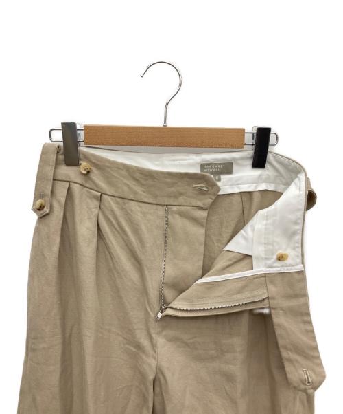 MARGARET HOWELL（マーガレットハウエル）MARGARET HOWELL (マーガレットハウエル) ハイツイストコットンリネンパンツ ベージュ サイズ:SIZE 3の古着・服飾アイテム
