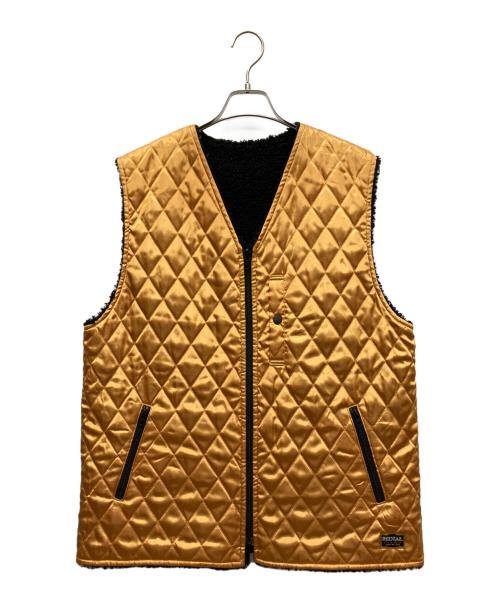 REDTAiL（レッドテイル）REDTAIL (レッドテイル) リバーシブルボアベスト ブラック×イエロー サイズ:表記無しの古着・服飾アイテム