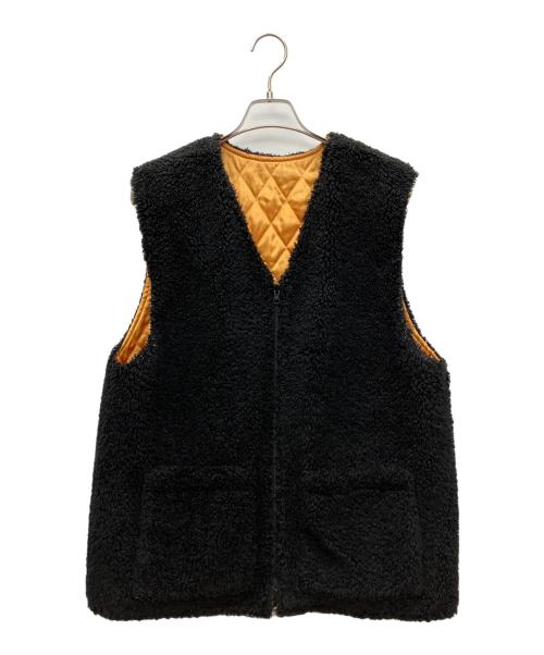 REDTAiL（レッドテイル）REDTAIL (レッドテイル) リバーシブルボアベスト ブラック×イエロー サイズ:表記無しの古着・服飾アイテム