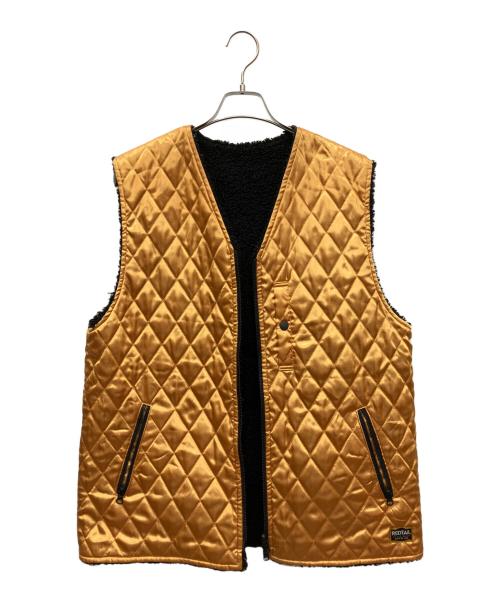 REDTAiL（レッドテイル）REDTAIL (レッドテイル) リバーシブルボアベスト ブラック×イエロー サイズ:表記無しの古着・服飾アイテム