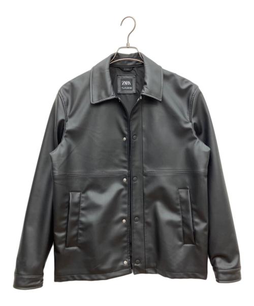 ZARA（ザラ）ZARA (ザラ) DNWR フェイクレザージャケット ブラック サイズ:Sの古着・服飾アイテム