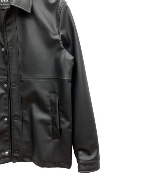 ZARA（ザラ）ZARA (ザラ) DNWR フェイクレザージャケット ブラック サイズ:Sの古着・服飾アイテム