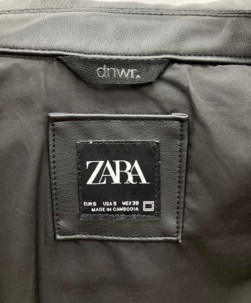 ZARA（ザラ）ZARA (ザラ) DNWR フェイクレザージャケット ブラック サイズ:Sの古着・服飾アイテム
