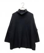 Spick and Spanスピック＆スパン）の古着「ラムウールチュニックタートルニット」｜ブラック