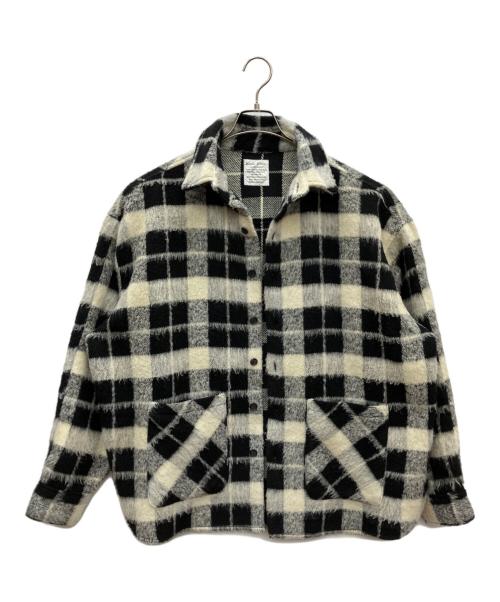 DANKE SCHON（ダンケ シェーン）DANKE SCHON (ダンケ シェーン) 長袖シャツ ブラック×ホワイト サイズ:Fの古着・服飾アイテム