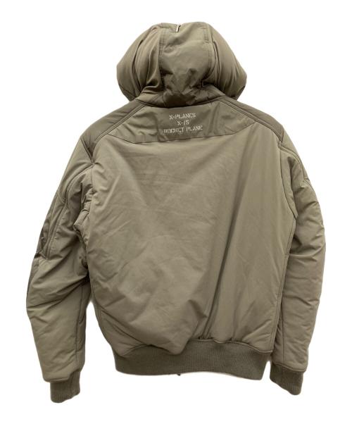 AVIREX（アヴィレックス）AVIREX (アヴィレックス) ミックスファブリックボンバージャケット カーキ サイズ:SIZE Mの古着・服飾アイテム
