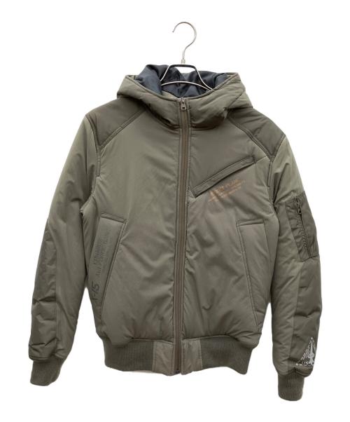 AVIREX（アヴィレックス）AVIREX (アヴィレックス) ミックスファブリックボンバージャケット カーキ サイズ:SIZE Mの古着・服飾アイテム