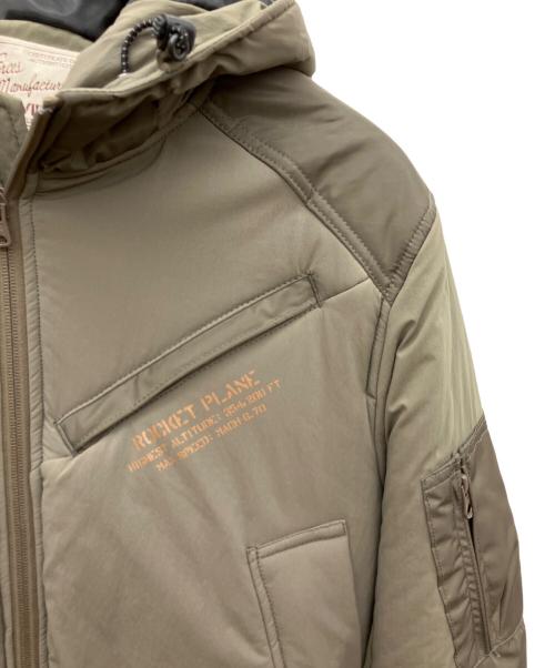 AVIREX（アヴィレックス）AVIREX (アヴィレックス) ミックスファブリックボンバージャケット カーキ サイズ:SIZE Mの古着・服飾アイテム