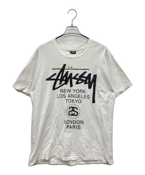 stussy（ステューシー）stussy (ステューシー) ロゴTシャツ ホワイト サイズ:Ｌの古着・服飾アイテム