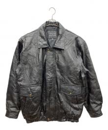 GENUINE LEATHER（ジェニュインレザー）の古着「レザージャケット」｜ブラック