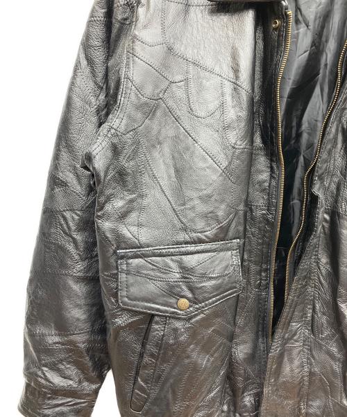 GENUINE LEATHER（ジェニュインレザー）GENUINE LEATHER (ジェニュインレザー) レザージャケット ブラック サイズ:2Xの古着・服飾アイテム