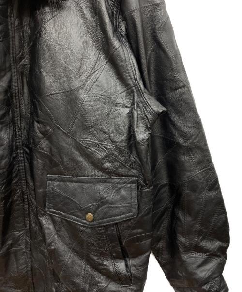 GENUINE LEATHER（ジェニュインレザー）GENUINE LEATHER (ジェニュインレザー) レザージャケット ブラック サイズ:2Xの古着・服飾アイテム