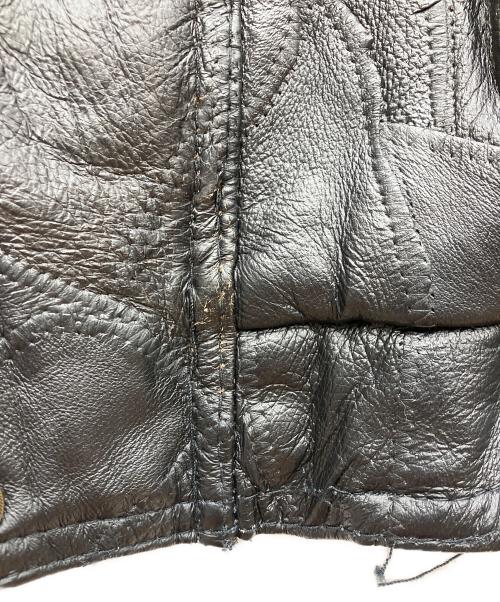 GENUINE LEATHER（ジェニュインレザー）GENUINE LEATHER (ジェニュインレザー) レザージャケット ブラック サイズ:2Xの古着・服飾アイテム