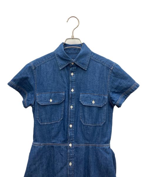 POLO RALPH LAUREN（ポロ・ラルフローレン）POLO RALPH LAUREN (ポロ・ラルフローレン) デニム半袖ワンピース インディゴの古着・服飾アイテム