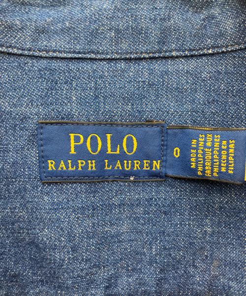 POLO RALPH LAUREN（ポロ・ラルフローレン）POLO RALPH LAUREN (ポロ・ラルフローレン) デニム半袖ワンピース インディゴの古着・服飾アイテム