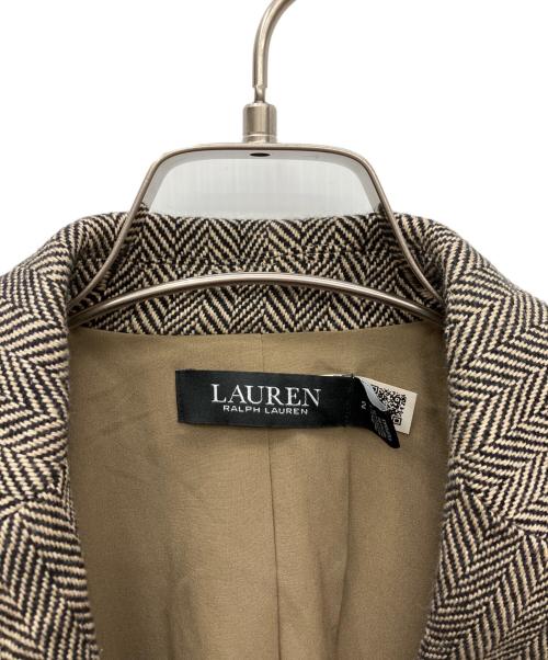 LAUREN RALPH LAUREN（ローレンラルフローレン）LAUREN RALPH LAUREN (ローレンラルフローレン) テーラードジャケット ブラウン サイズ:SIZE 2の古着・服飾アイテム