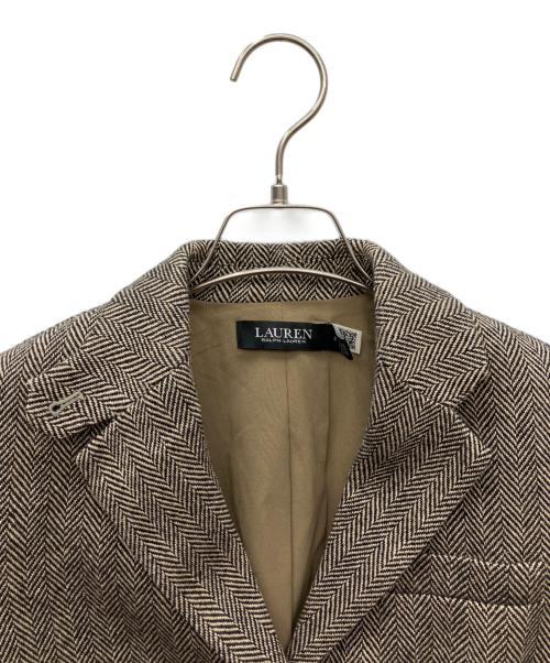 LAUREN RALPH LAUREN（ローレンラルフローレン）LAUREN RALPH LAUREN (ローレンラルフローレン) テーラードジャケット ブラウン サイズ:SIZE 2の古着・服飾アイテム