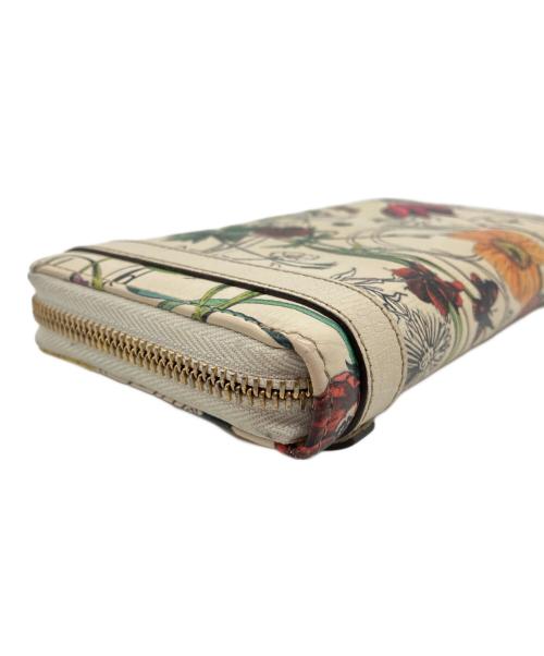 GUCCI（グッチ）GUCCI (グッチ) ラウンドファスナー長財布 ベージュの古着・服飾アイテム