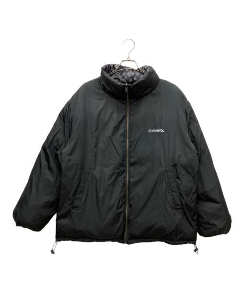 SUBCIETY（サブサエティ）SUBCIETY (サブサエティ) リバーシブル中綿ジャケット ブラック×ホワイト サイズ:記載なしの古着・服飾アイテム