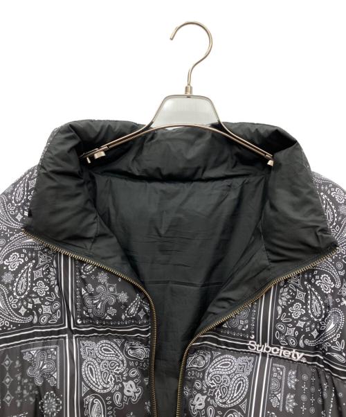 SUBCIETY（サブサエティ）SUBCIETY (サブサエティ) リバーシブル中綿ジャケット ブラック×ホワイト サイズ:記載なしの古着・服飾アイテム