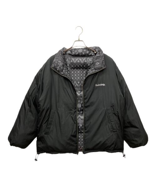SUBCIETY（サブサエティ）SUBCIETY (サブサエティ) リバーシブル中綿ジャケット ブラック×ホワイト サイズ:記載なしの古着・服飾アイテム